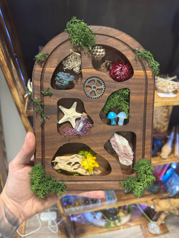 Tombstone shaped Curio display