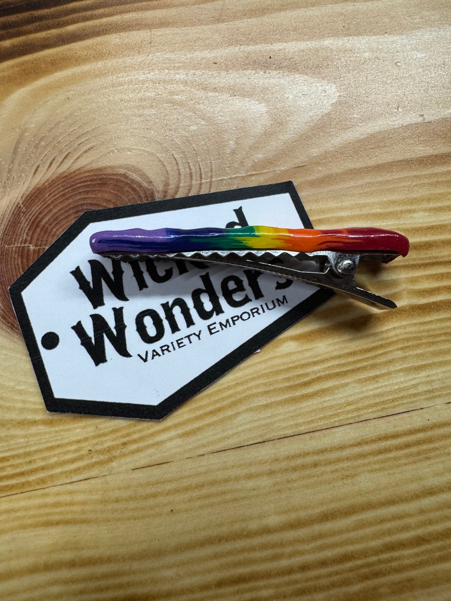 Rainbow hair clip -m