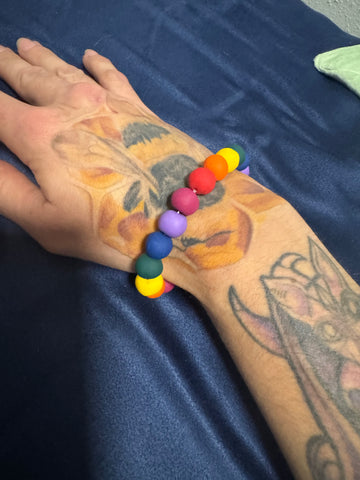 Hand-rolled bead bracelet - L