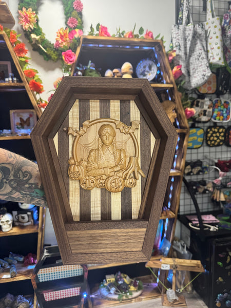 Wednesday Coffin light up shadowbox