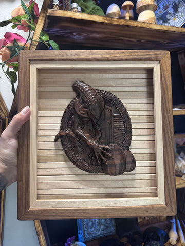 Alien framed light up art