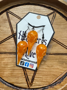 Raven skull necklace/earring combo- oj