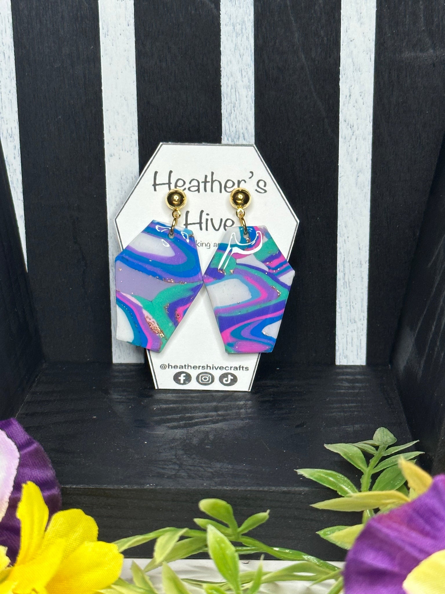 Coffin dangle earrings-ggeo