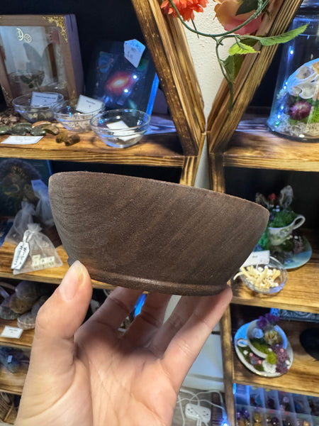 Walnut wood bowl
