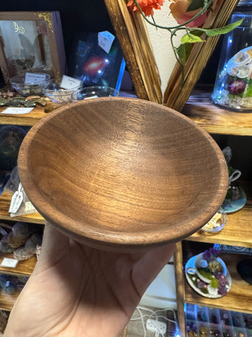 Walnut wood bowl