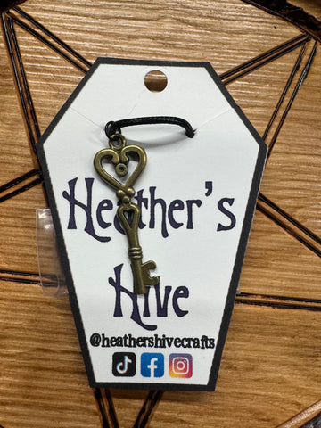 Key necklace- heart