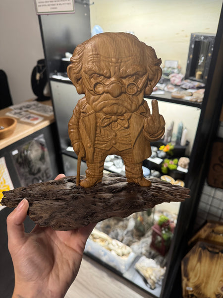 Grumpy old man desk art