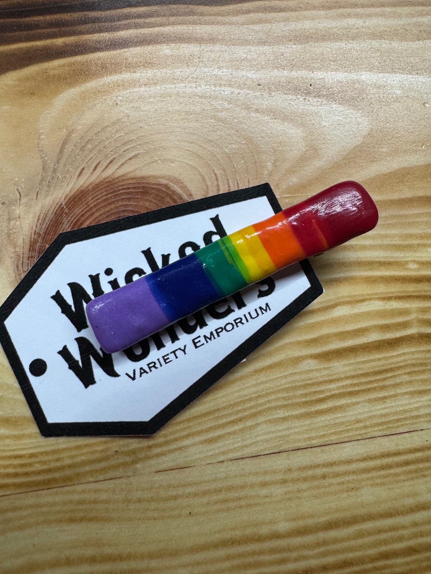 Rainbow hair clip -m