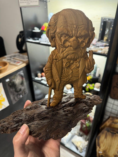 Grumpy old man desk art