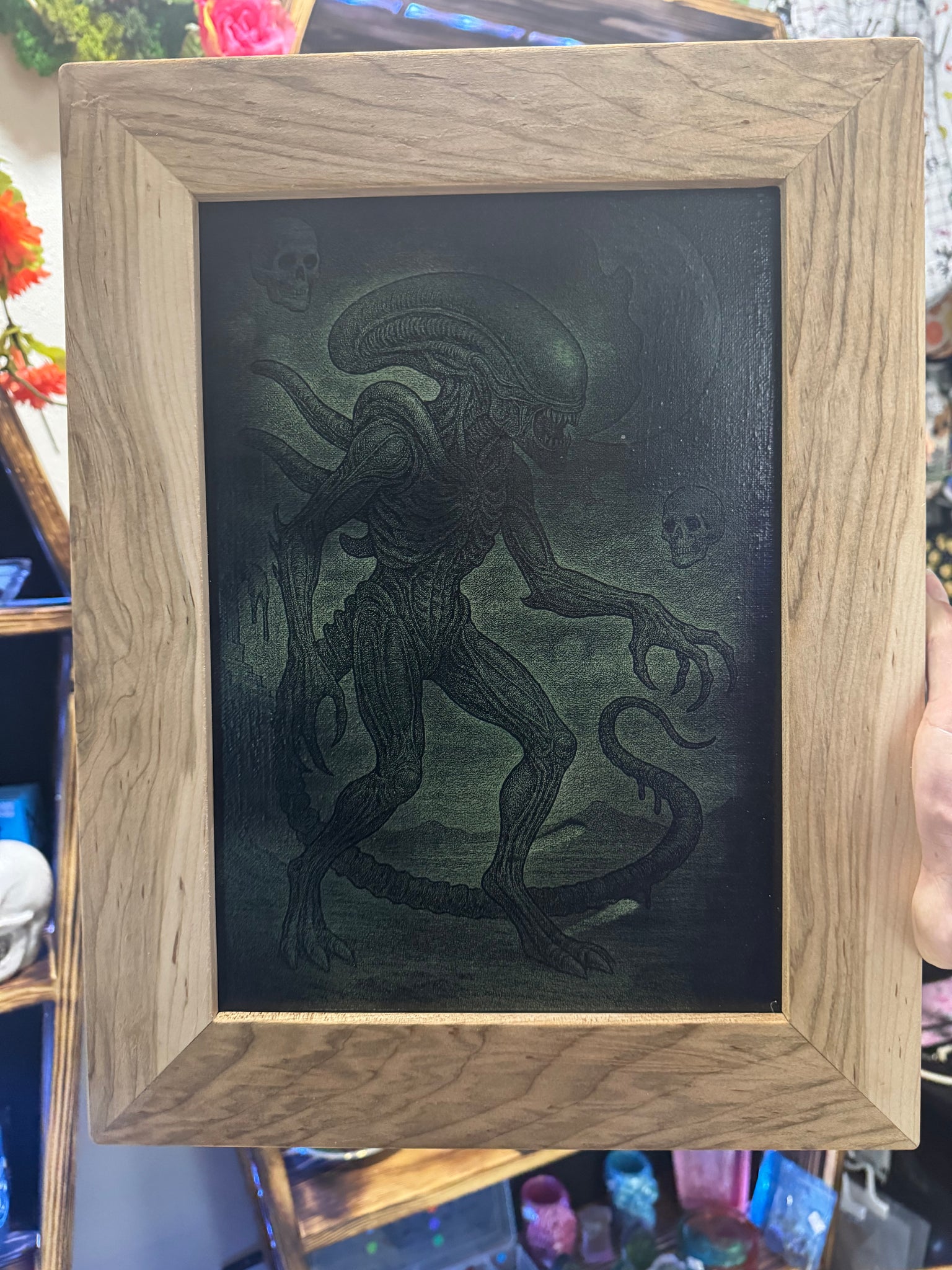 Alien framed canvas art