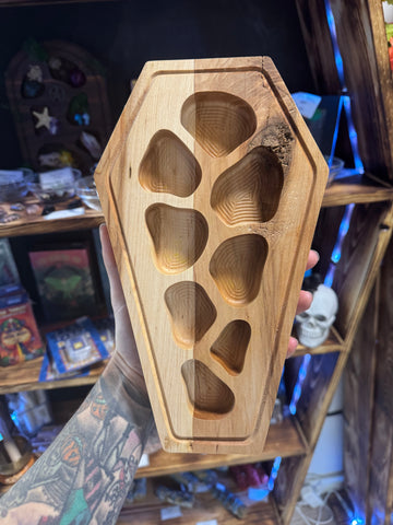 Coffin shaped Curio display