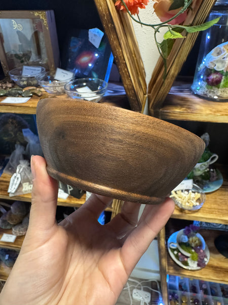 Walnut wood bowl