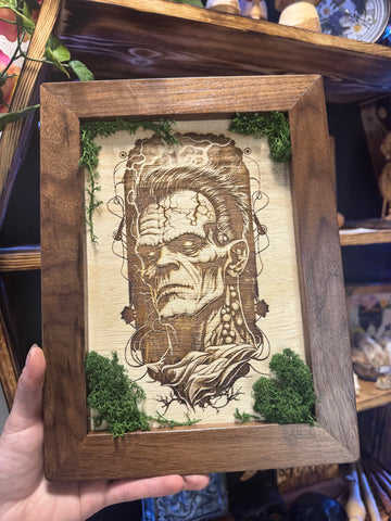 Frankenstein framed art