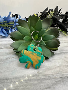 Shamrock clay keychain-gg