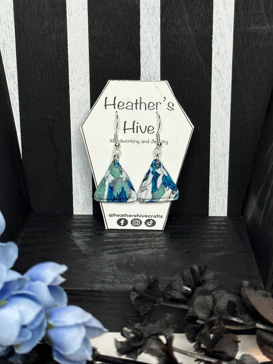 Triangle dangle earrings-bl