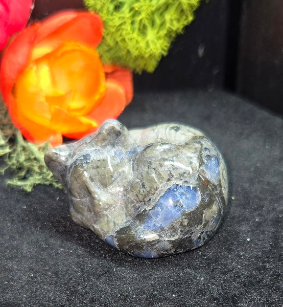 Cat carved crystals