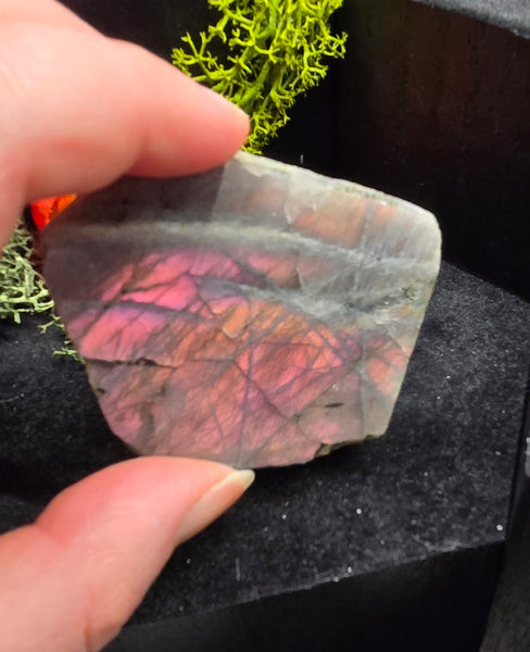 Pink labradorite