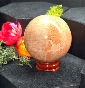 Peach Moonstone Sphere