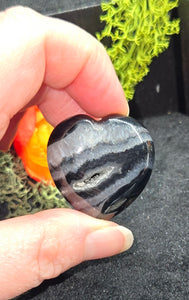 Agate carved heart